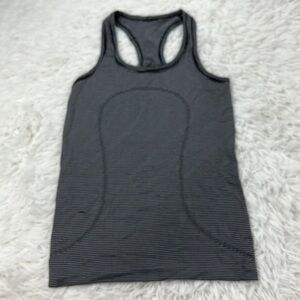 Lululemon Swiftly Tech Tank Hyper Stripe Black White